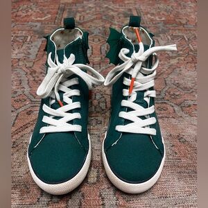 Mini Biden Green High-Top Dragon Sneakers Size 32 US 1